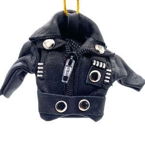 Hand Made faux Leather Jacket Ornament